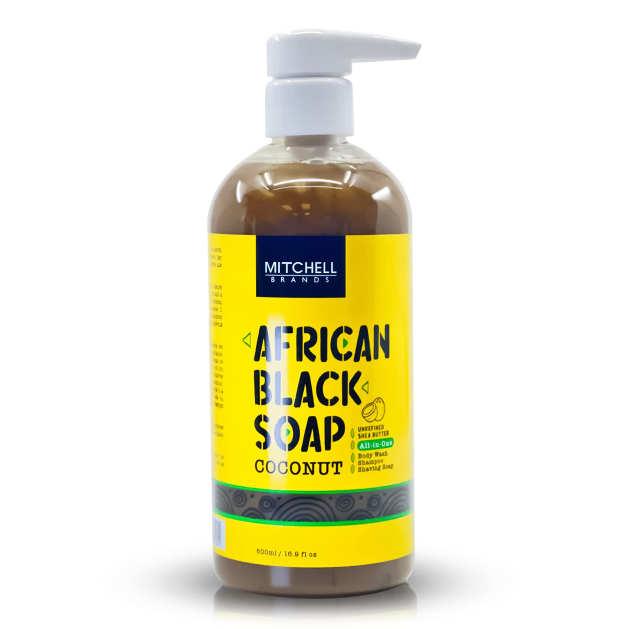 MITCHELL BRANDS African Liquid Black Soap with Coconut 500 ml