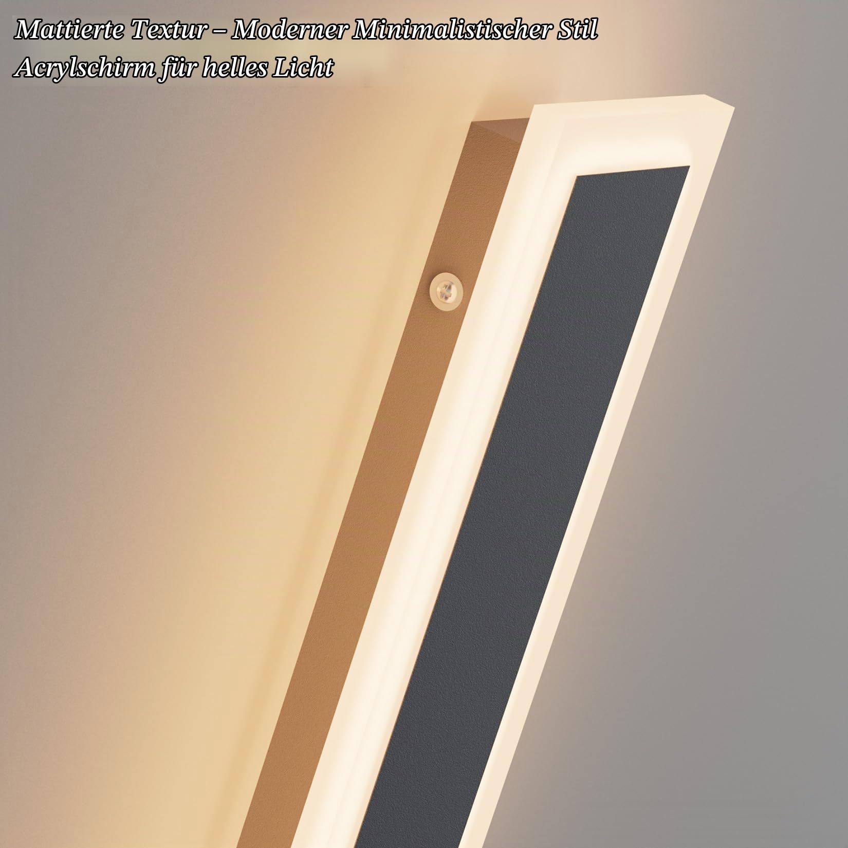 Klighten 2 Stück LED Außenwandleuchte, Anthrazit Wandleuchten Außen/Innen, Moderne Außenleuchte, IP65 Außenlampe, Aussenleuchte Edelstahl Acryl, Wandlampe für Gärten/Terasse, Warmweiß 3000K, 30CM/10W