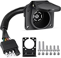 Vista 15 de Nilight Adaptador de Remolque de Cuchilla RV de 7 Pines Redondo a 7 Vías Conector Arnés de Cableado Adaptador Eléctrico Conector de Enchufe