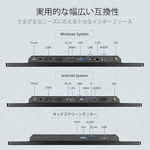 TouchWo 21.5インチ産業用マルチタッチスクリーン i3 4GB RAM 128G SSD 16:9 FHD 1080P Windows 10 HDシリーズ 21.5インチ Windows OS JPHD215SA の商品画像 3