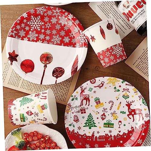 Set de vaisselle avec assiette en papier pour buffet et réception - 5