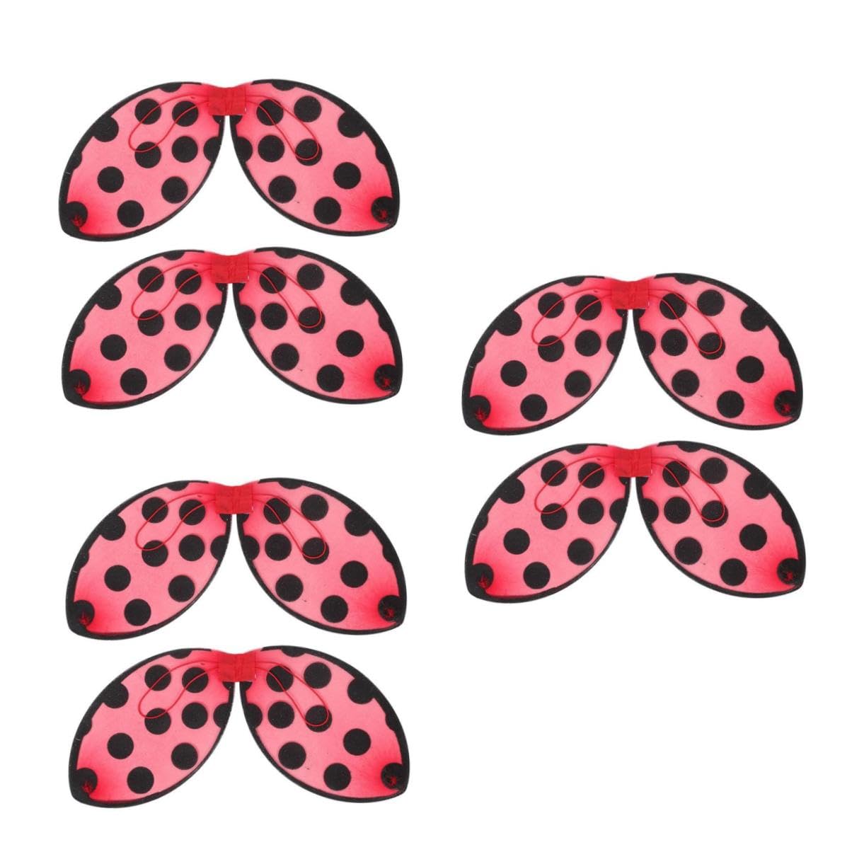6 Pezzi Coccinella per Rosse Pieghevoli Costume Leggero per Feste Compleanno Halloween Recite e Giochi Ruolo