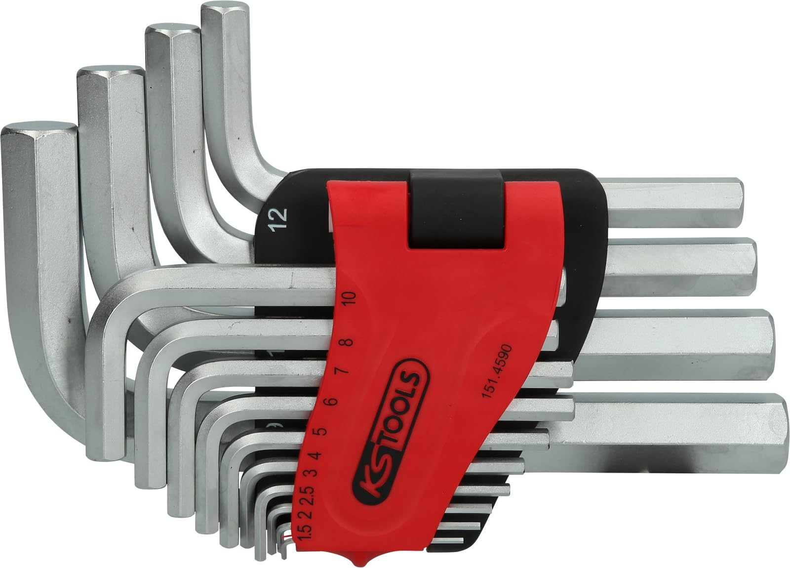 KS TOOLS Jeu de clés mâles coudées à 6 pans intérieurs, support rabattable,