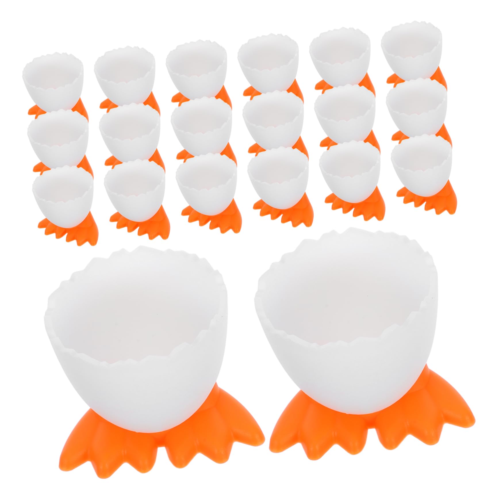 SOESFOUFU 20pcs Egg Tray Poached Egg Cups Chicken Egg Holder Egg Holder Cup Chicken Shaped Egg Holder Egg Cups for Soft Boiled Eggs Animal Egg Cups Egg Stand Egg-shaped Cups Boiled Egg Cup