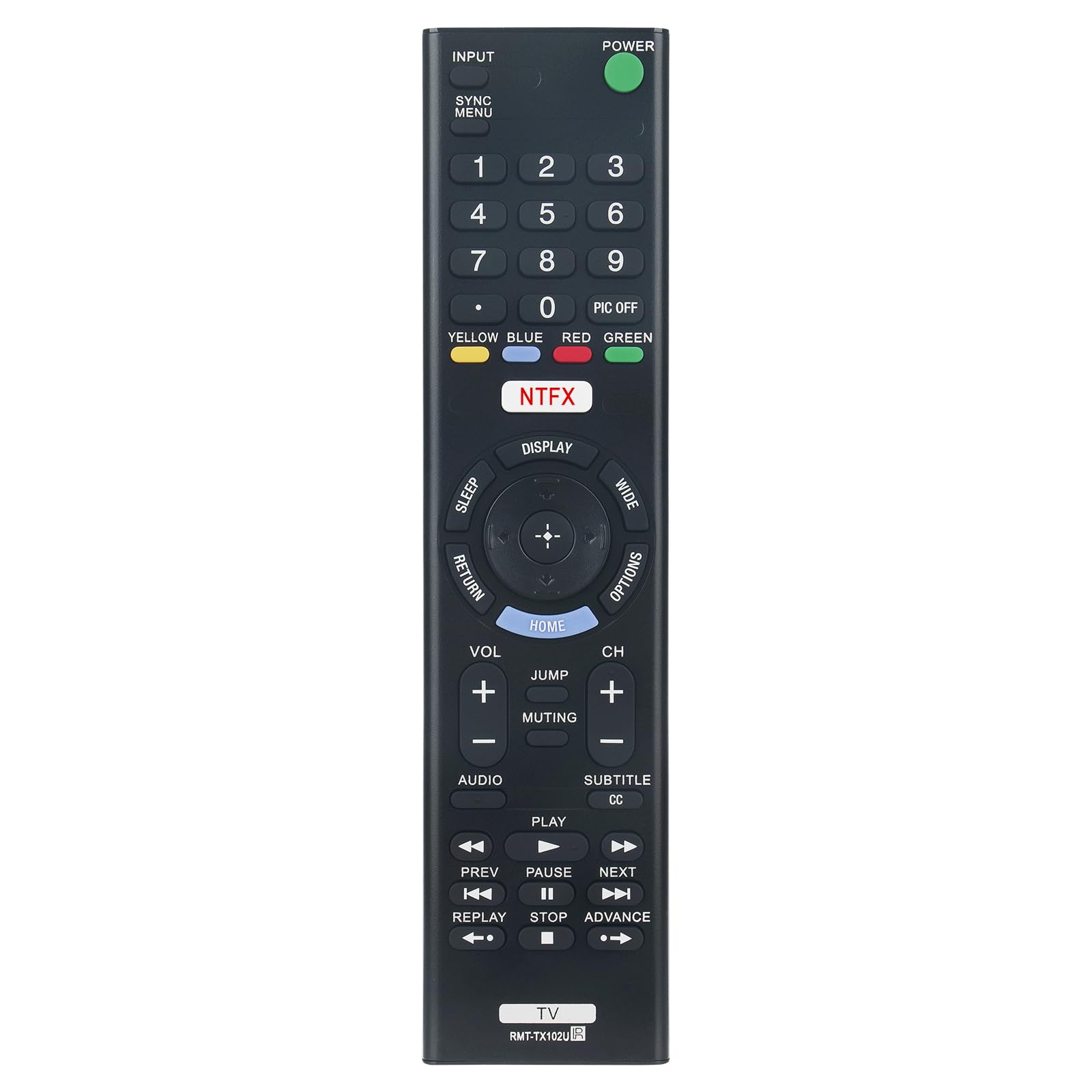 RMT-TX102U Replace Remote Control fit for Sony TV RMT-TX100D RMT-TX101J RMT-TX102U RMT-TX102D RMT-TX101D RMT-TX100E RMT-TX101E RMT-TX200 KDL-32R500C