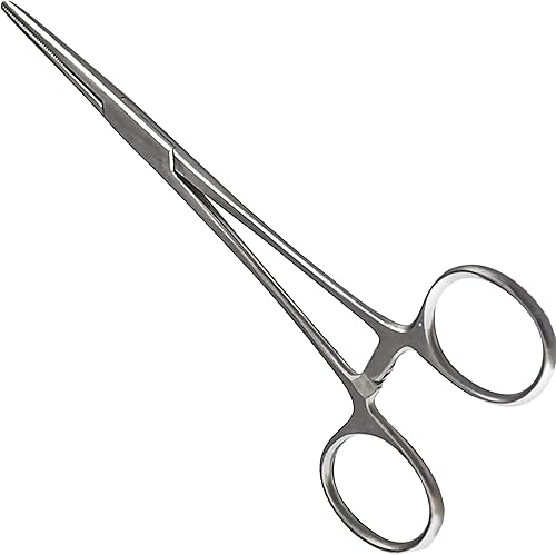 Miniatura 23 de Pinzas de bloqueo multiusos de hemostático Pean rectas y curvas con dientes serrados, de acero inoxidable - Hemostáticos para enfermeras, fórceps