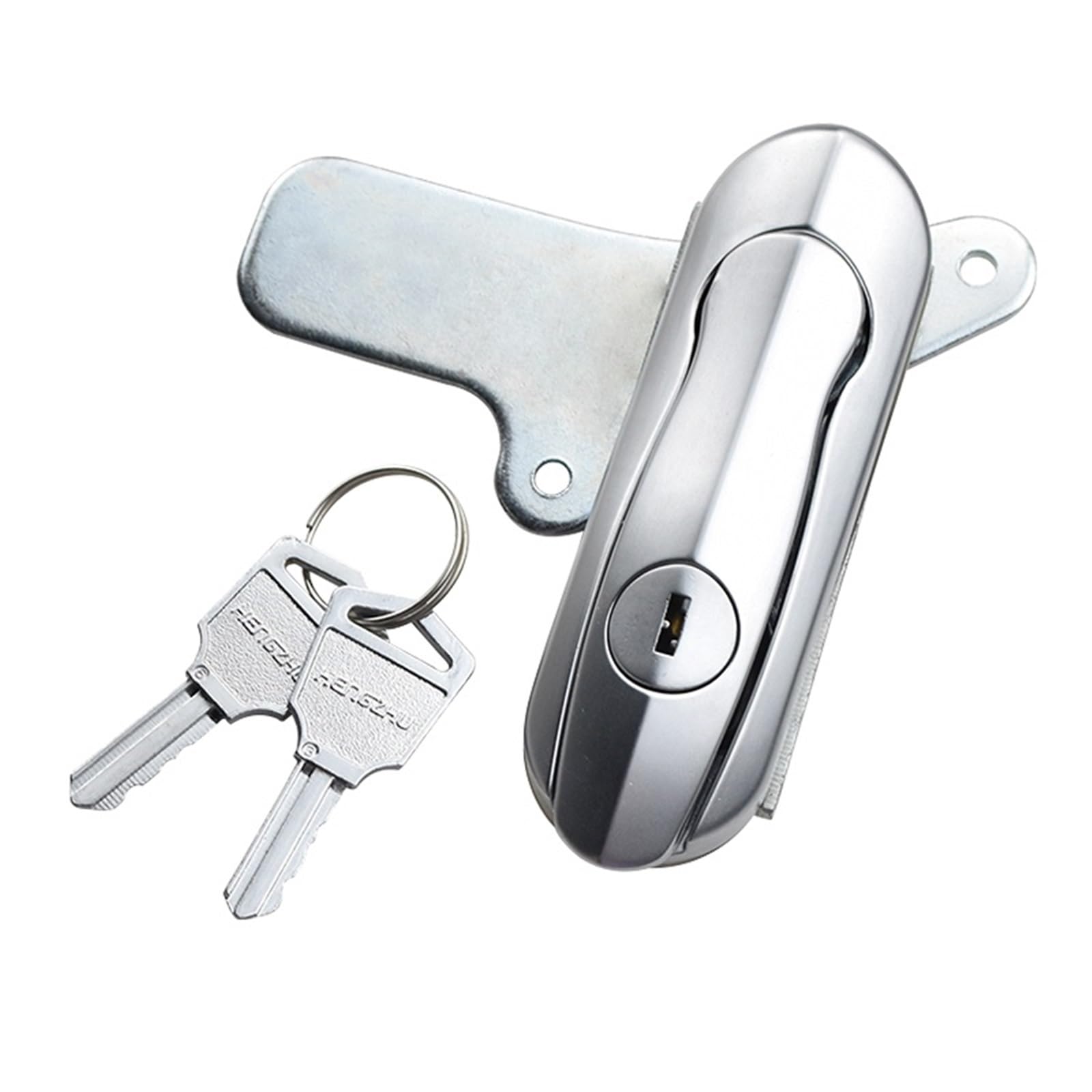 WQGQPXOB Zinc Alloy Flat Rotary Latch Lock Button Press Spring Type Cinet Automatic Equipment 1Pcs