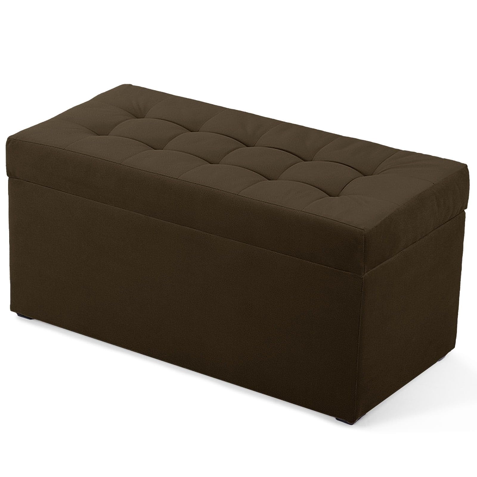 MG Design Upholstered Ottoman Storage Bench with Solid Wood Frame and Lift-Top Storage – 18 x 35 in (45 x 90 cm) – Supports up to 300 kg
