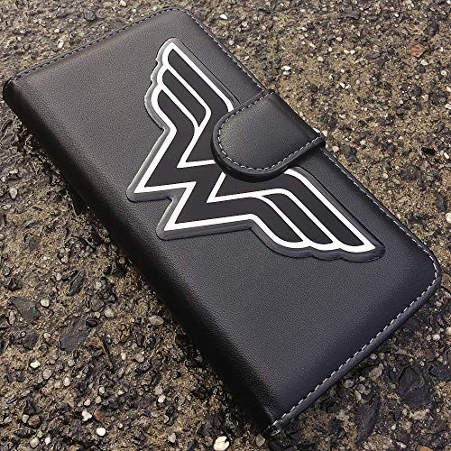 Image of Fan Emblems Wonder Woman Domed Chrome Car Decal - Classic Logo (Black and Chrome)