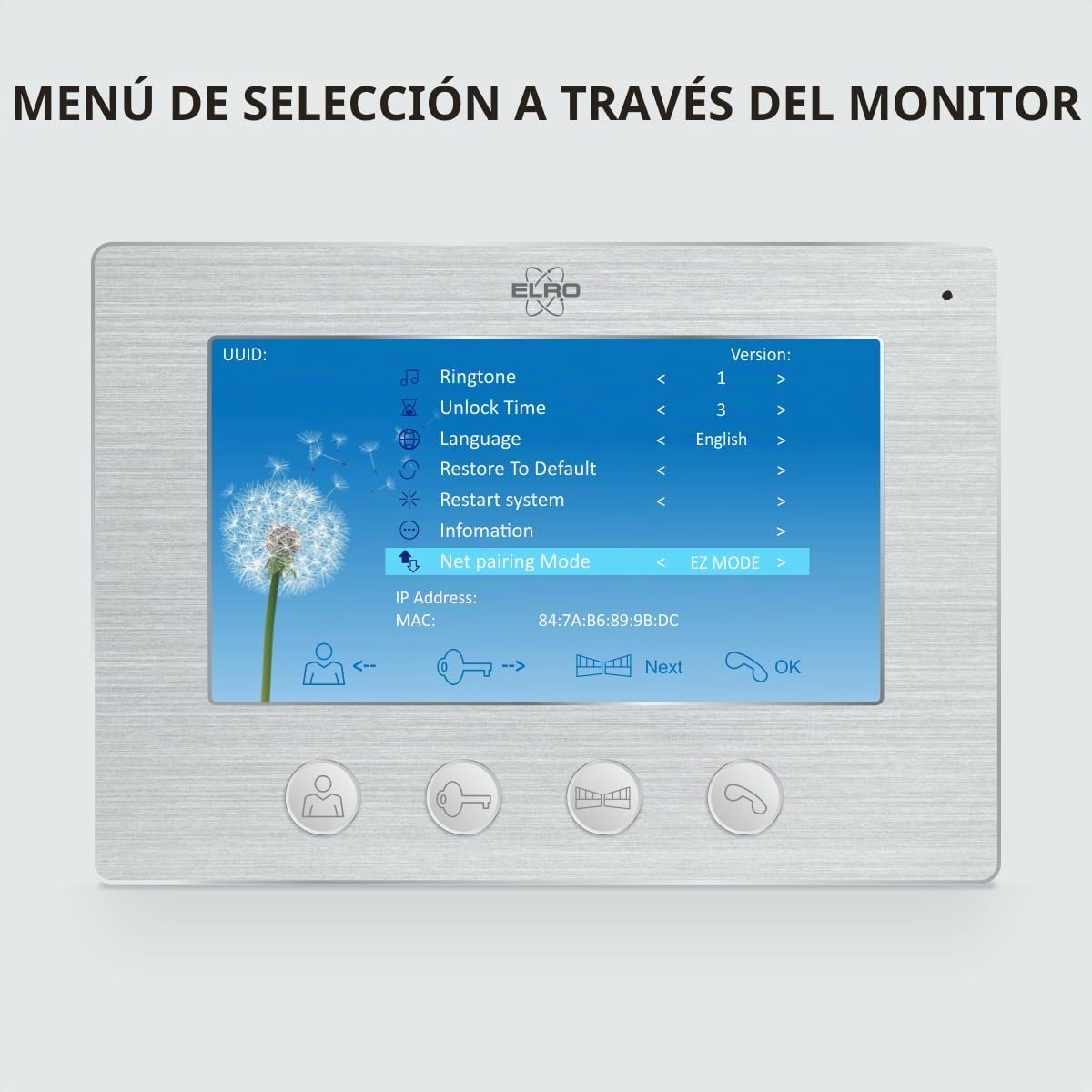 ELRO DV4000IP-2 Kit de Videoportero IP WiFi │ 2 Apartamentos │ Cámara 1080P Full HD con visión Nocturna │ Cable de 4 Hilos │ 16 Tonos de Llamada