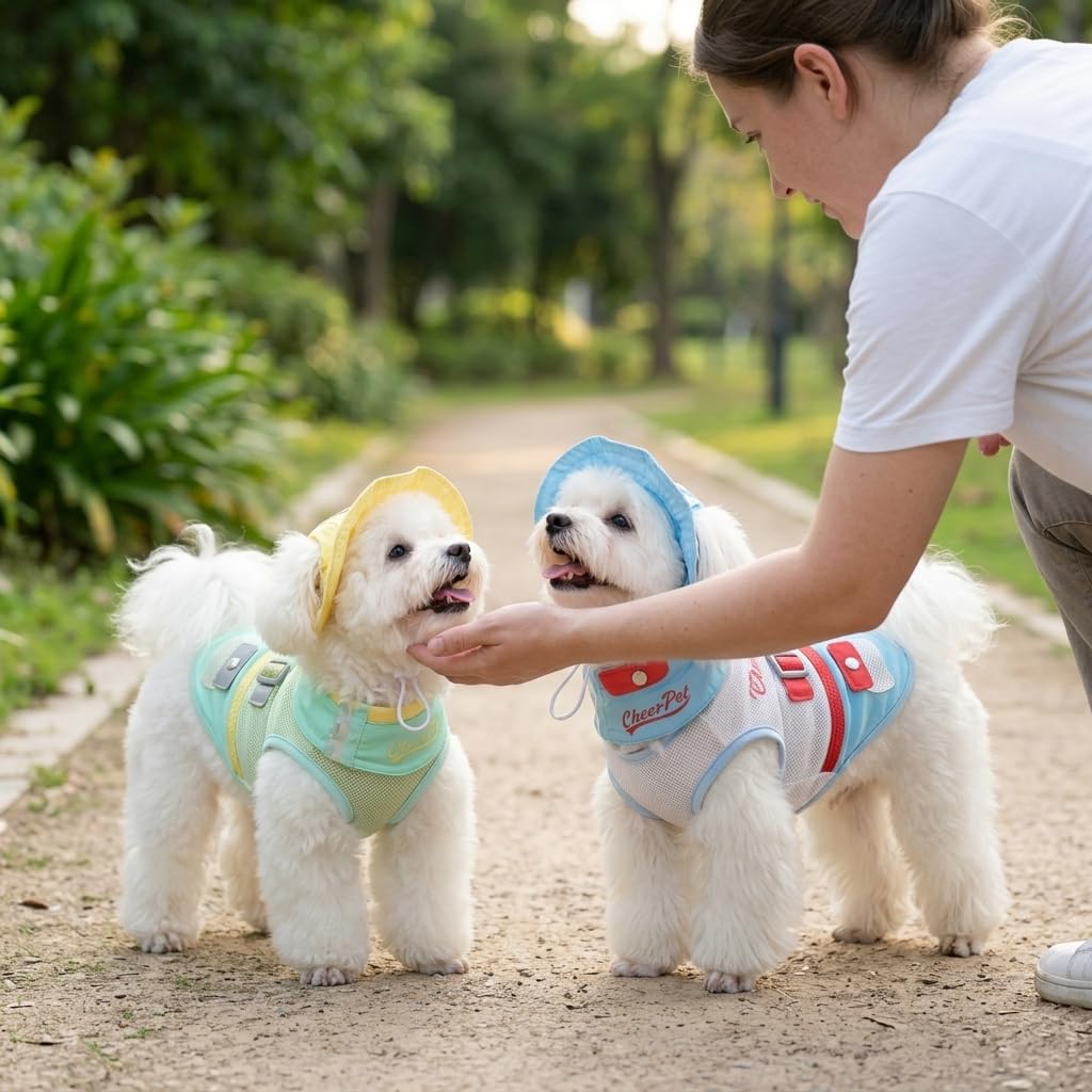 Vêtement Rafraîchissant Chien, Style 1 | Tissu respirant, résistant aux éclaboussures, doublure fraîche, gilet, protection 50+, pour le confort, pour animaux