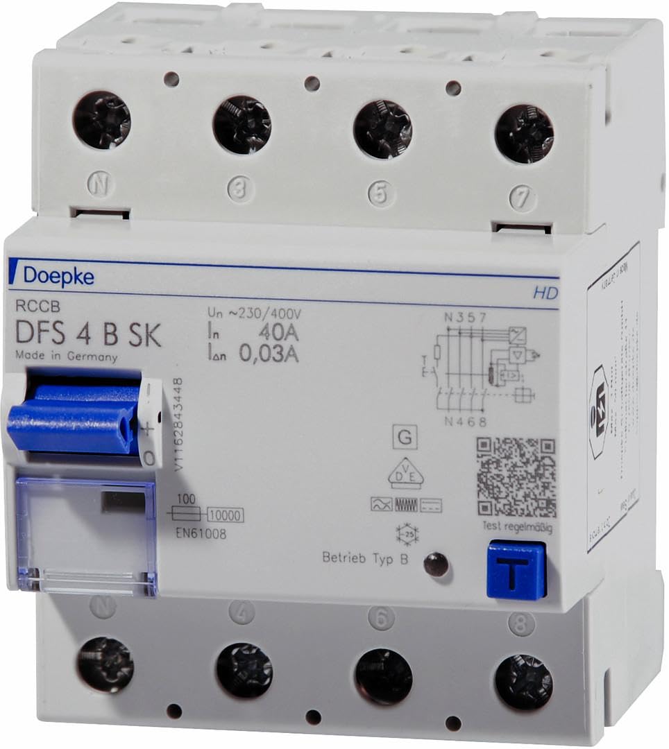 Doepke 09134998HD DFS 4 040-4/0,03-B SK HD 4-biegunowy wyłącznik różnicowoprądowy 40A B 4-biegunowy 40A 0,5A 4