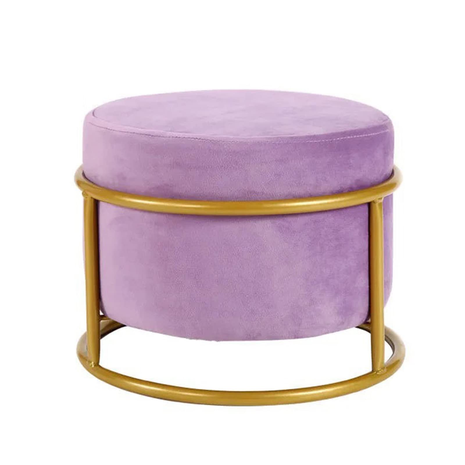 Pouf moderne en velours réglable en hauteur avec pieds en métal stables