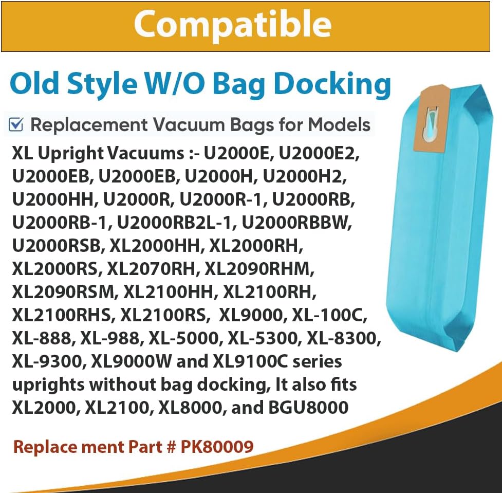 Replacement For Oreck Commercial XL Vacuum Cleaner Bags, Pack of 18, High Density Filter Bags, Disposable, Fights Odors,Vacuum Cleaner Bags for Use in Upright Vacuums