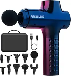 Pistola Massageadora Muscular Profissional Fisioterapia, Massageador Elétrico com 10 cabeças