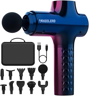 Pistola Massageadora Muscular Profissional Fisioterapia, Massageador Elétrico com 10 cabeças