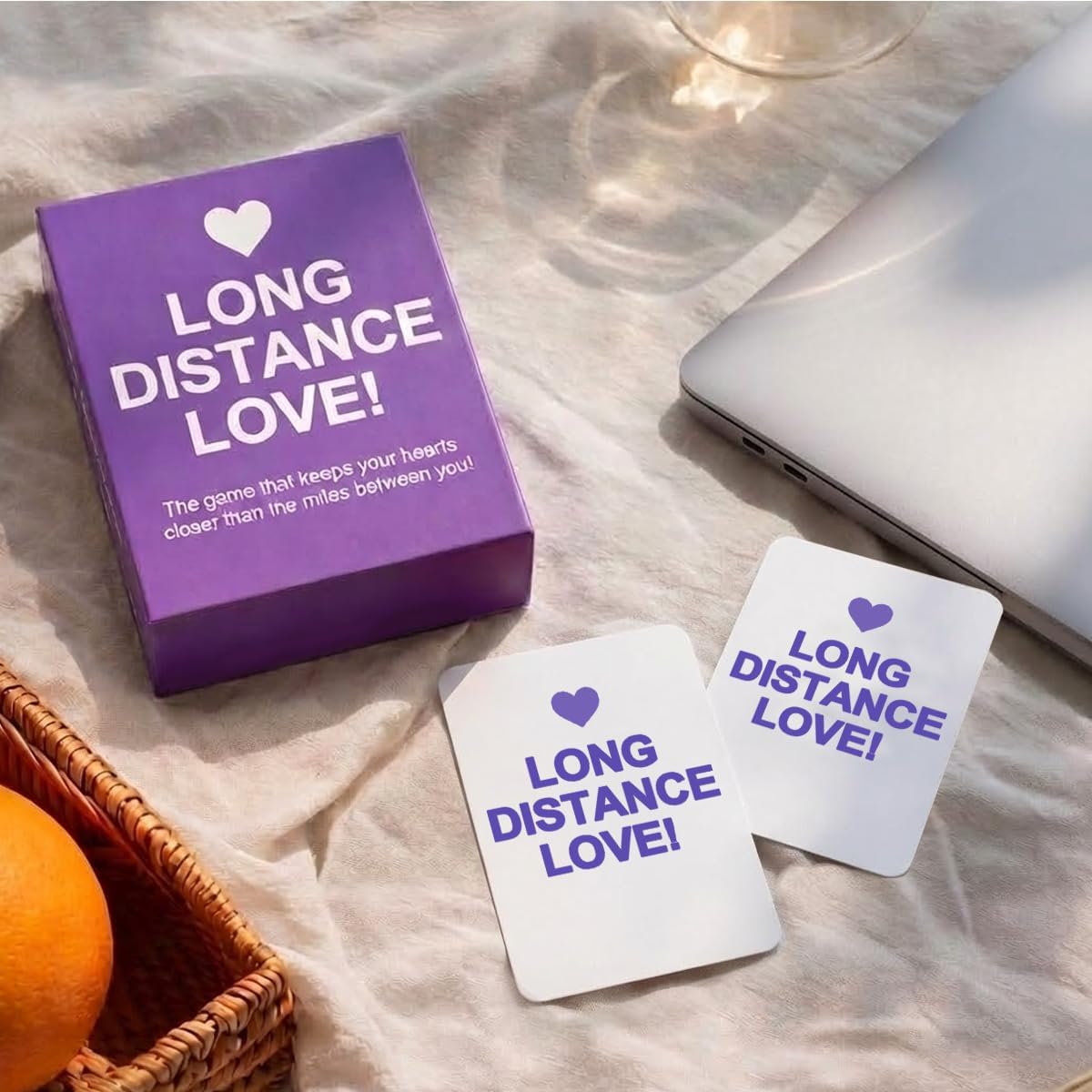Long Distance Love – Long Distance Relationship Card Game for Couples, 150 Conversation Starter Cards for Video Calls & Virtual Date Night, Gift for Boyfriend or Girlfriend