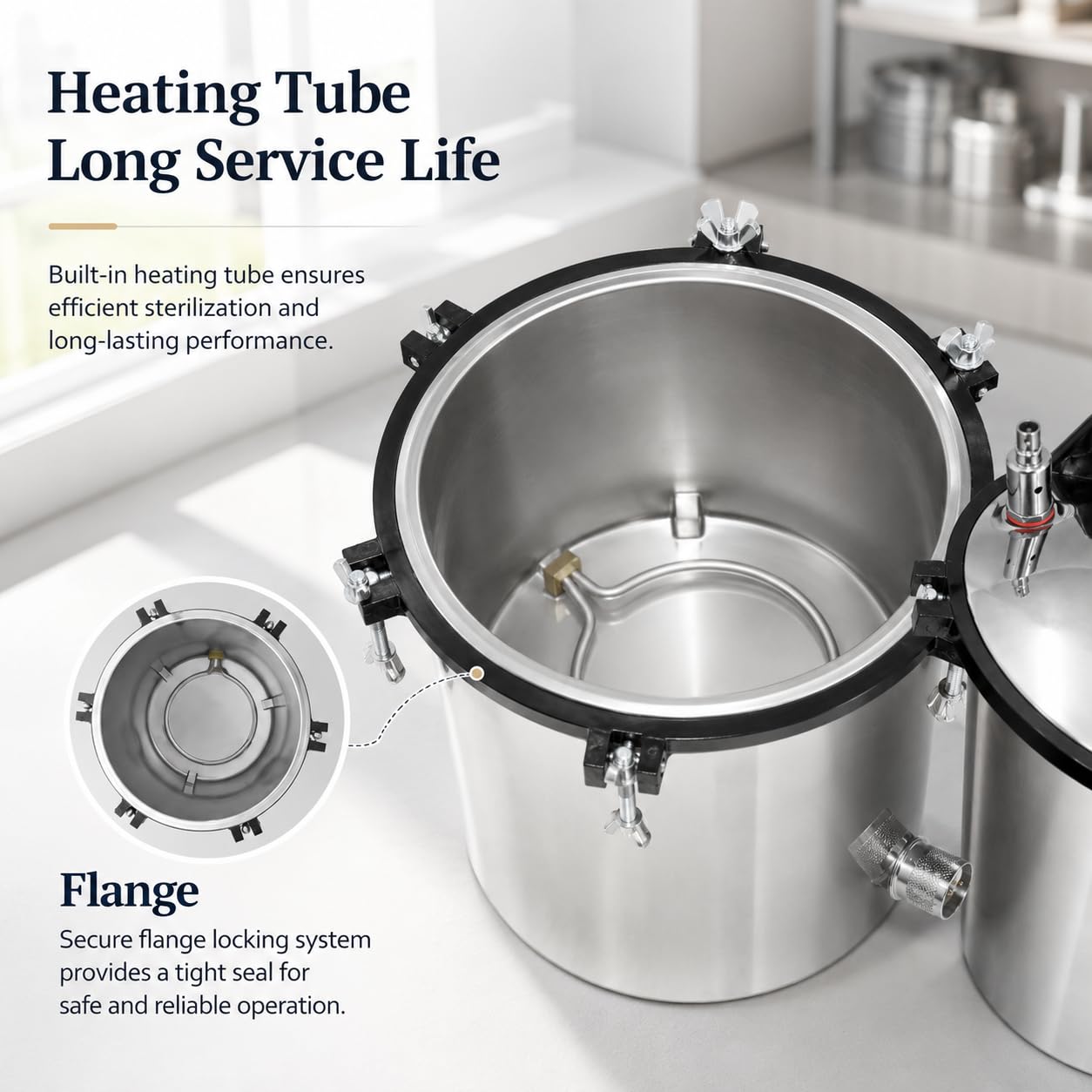 Esterilizador autoclave de vapor a presión portátil de 24 L, equipo de laboratorio de acero inoxidable con prevención de quemaduras secas y diseño de tres válvulas para una esterilización eficaz