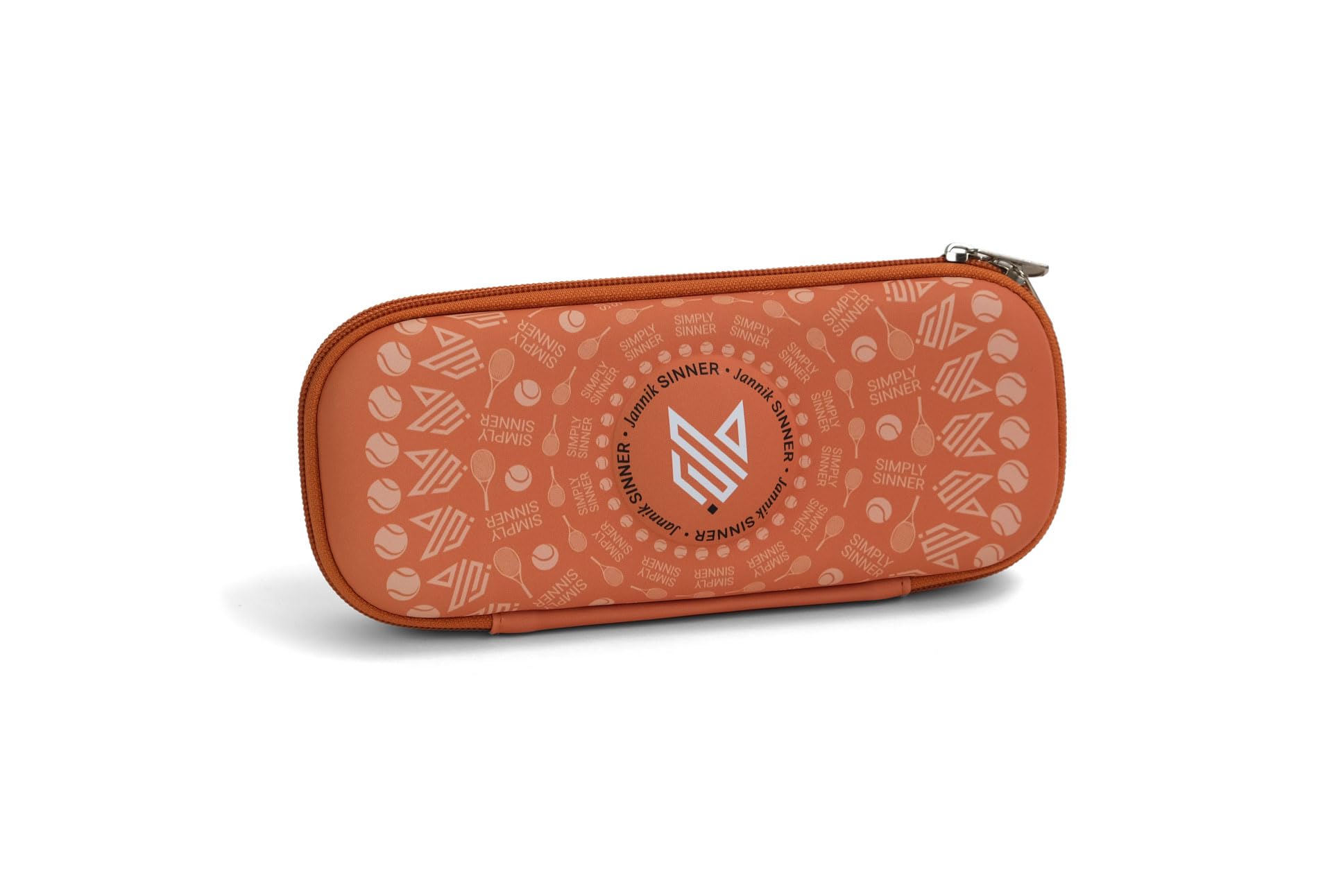 Pigna, School Pencil Case, Sinner, Oval Shape, Rigid with Zipper, Internal Compartments, Pack of 1