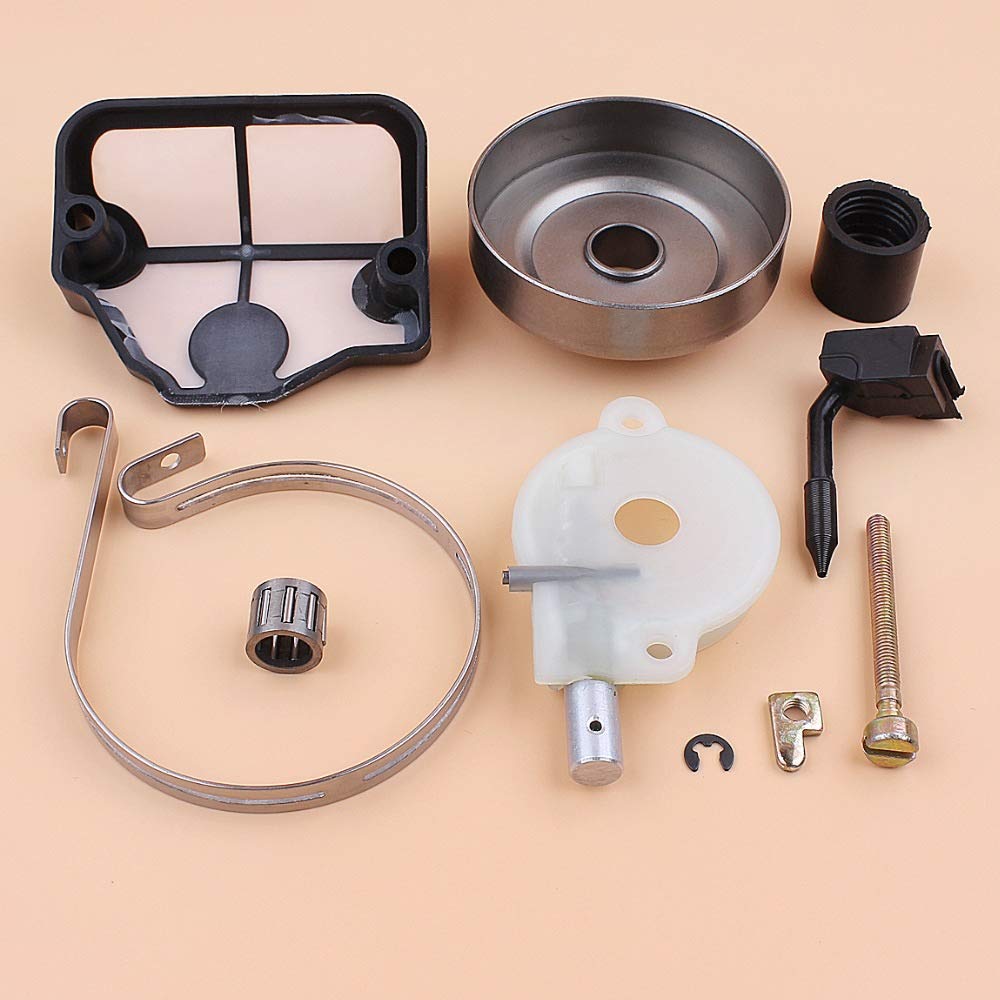Tamburo Frizione Pompa Olio Tendicatena Kit Fascia Freno Compatibile con Husqvarna 142141137136 36 41 Motoseghe Ricambi per motoseghe a Gas