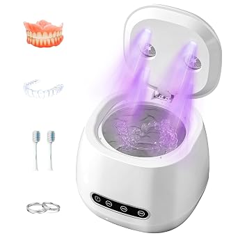 2026 New Ultrasonic Retainer Cleaner Machine,45khz Dental Cleaning Pod for Denture,Aligners,Mouth Guards,Night Guards,Jewelry,Toothbrush, 200ml Dental Cleaning Pod,3 Modes for Multiple Dental