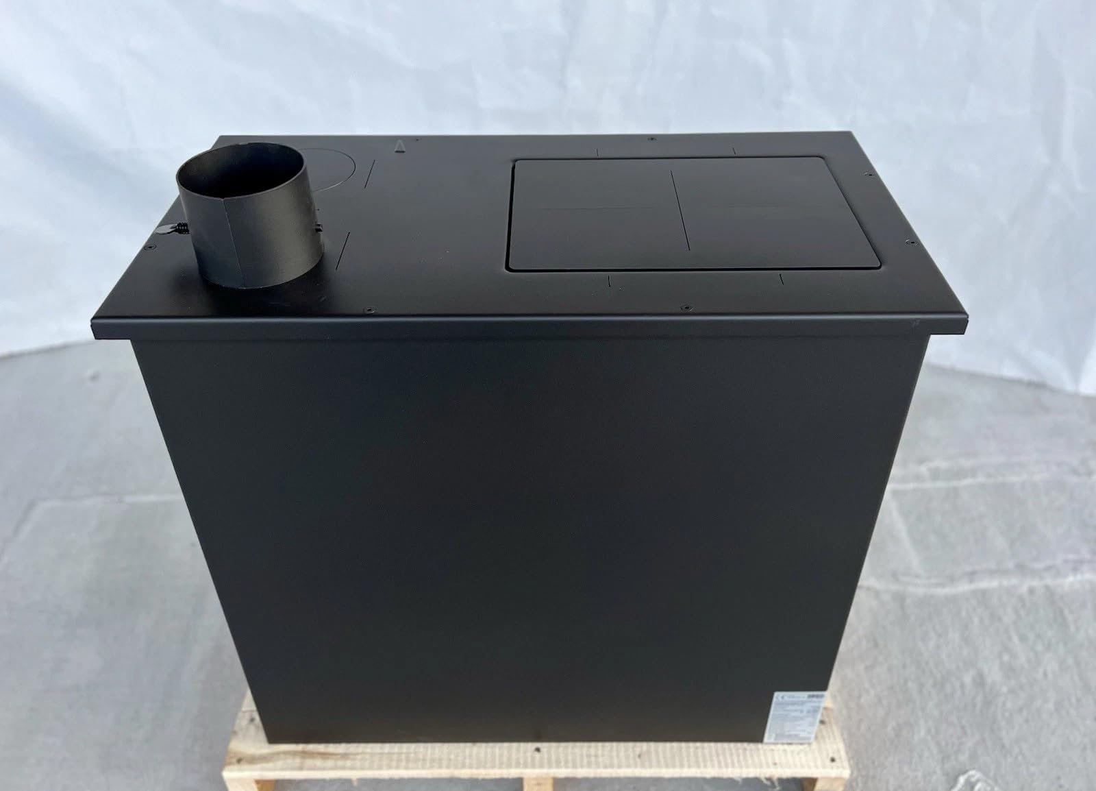 Prity 1P36D - Forno a legna con forno singolo, certificato CE, fornello da cucina compatto a combustibile solido