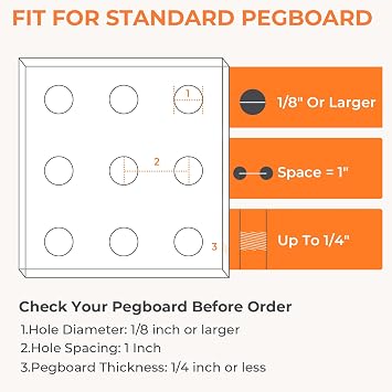 INCLY 12 Pack Pegboard Bins & Cups with Hooks, Peg Board Organizer Accessories Assortment Kit, Peg Board Tools Accessory Storage for 1/8 and 1/4 Pegboard Garage Workbench Craft Room Office Hobby
