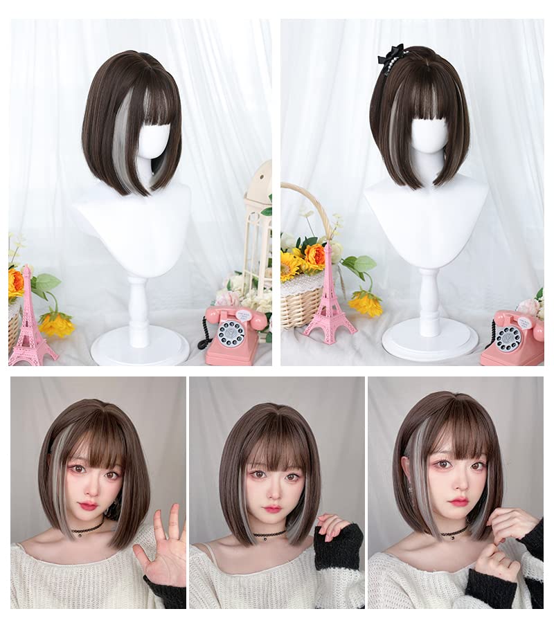 Amazon.co.jp: ゴシックウィッグ ロリータウィッグ ショート ボブ