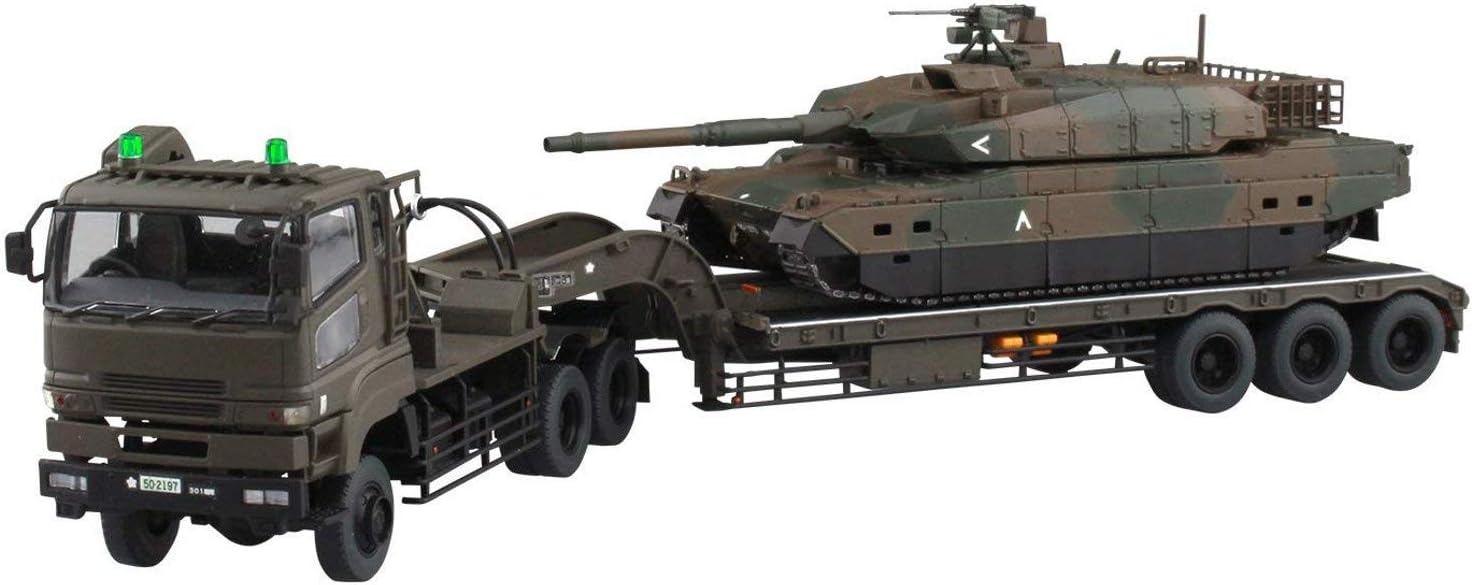 54321 AFV Series No. 16 JGSDF Type 10 Tank w/Type 73 Extra Large Semi-Trailer Truck 1/72 kit - Plastic Model Building Kit # 54321