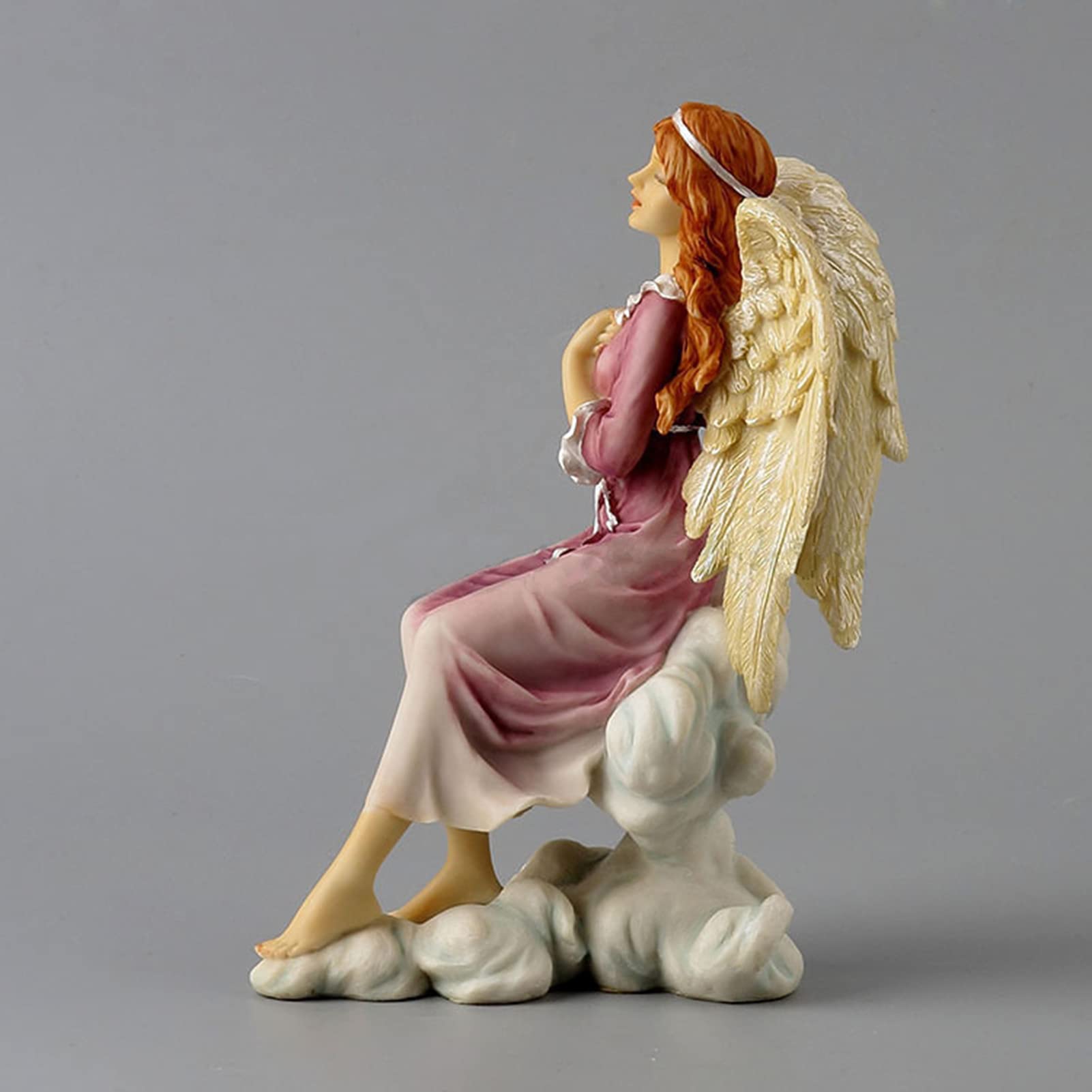Engel Statue Dekoration, Simulation Engel Skulptur Harz Handwerk gemalt Home Desktop Ornamente Display Sammlung Dekor Geschenk