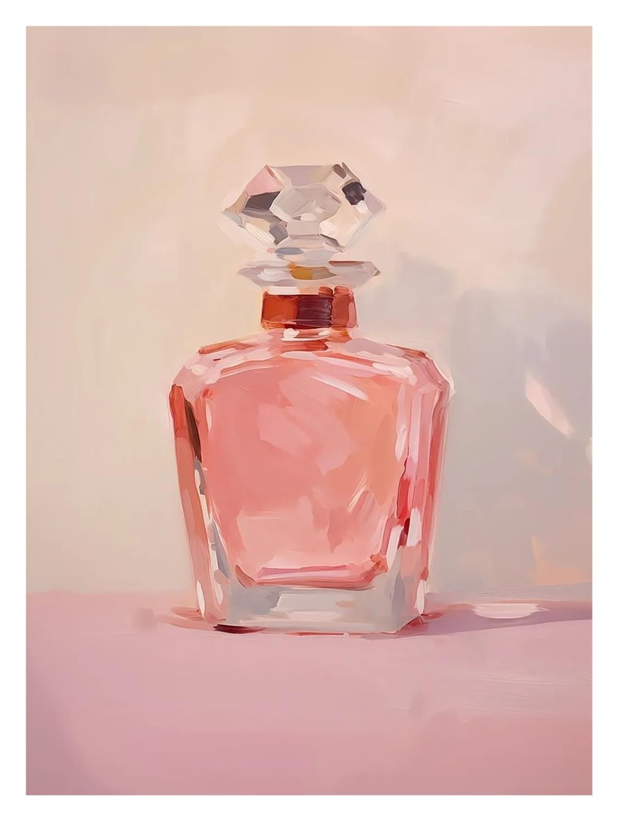 Xenite F Wall Art Canvas Prints Elegant Pink Perfume Bottle Posters Girly Apartment Ashion Prints Canvas Painting Wall Art Pictures Home Bedroom Decor(,30X40cm)