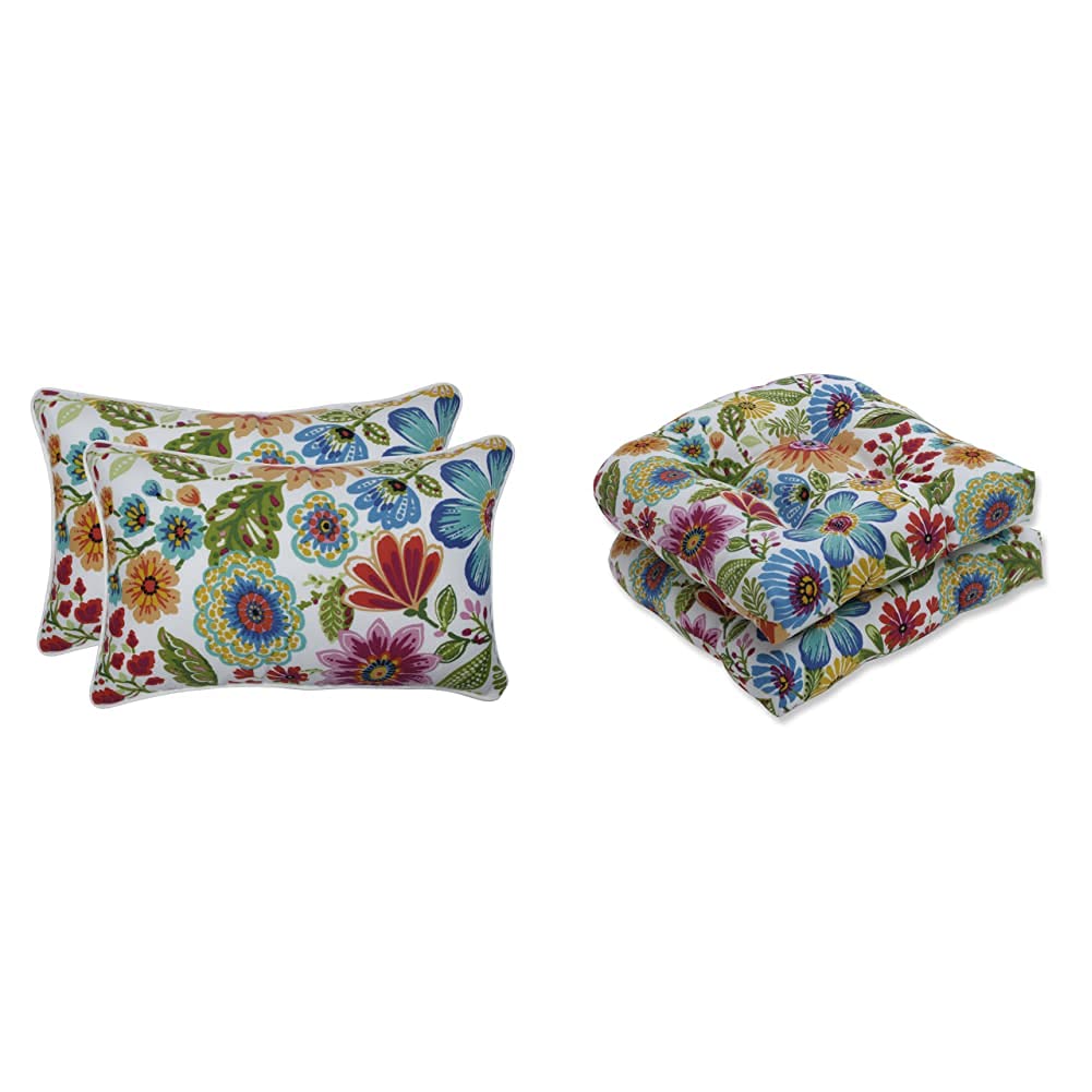 Pillow Perfect Outdoor/Indoor Gregoire Prima Lumbar Pillows, 11.5" x 18