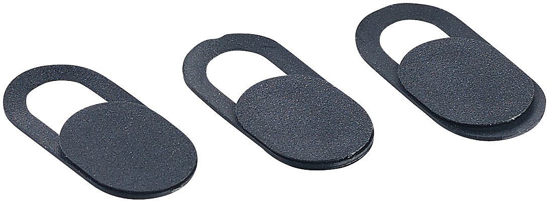 PEARL Webcam Schutz: 6er-Set Universal-Webcam-Abdeckungen mit Schiebe-Mechanismus (Kamera Schieber, Webcam Abdeckung Laptop, iPhone Smartphone)