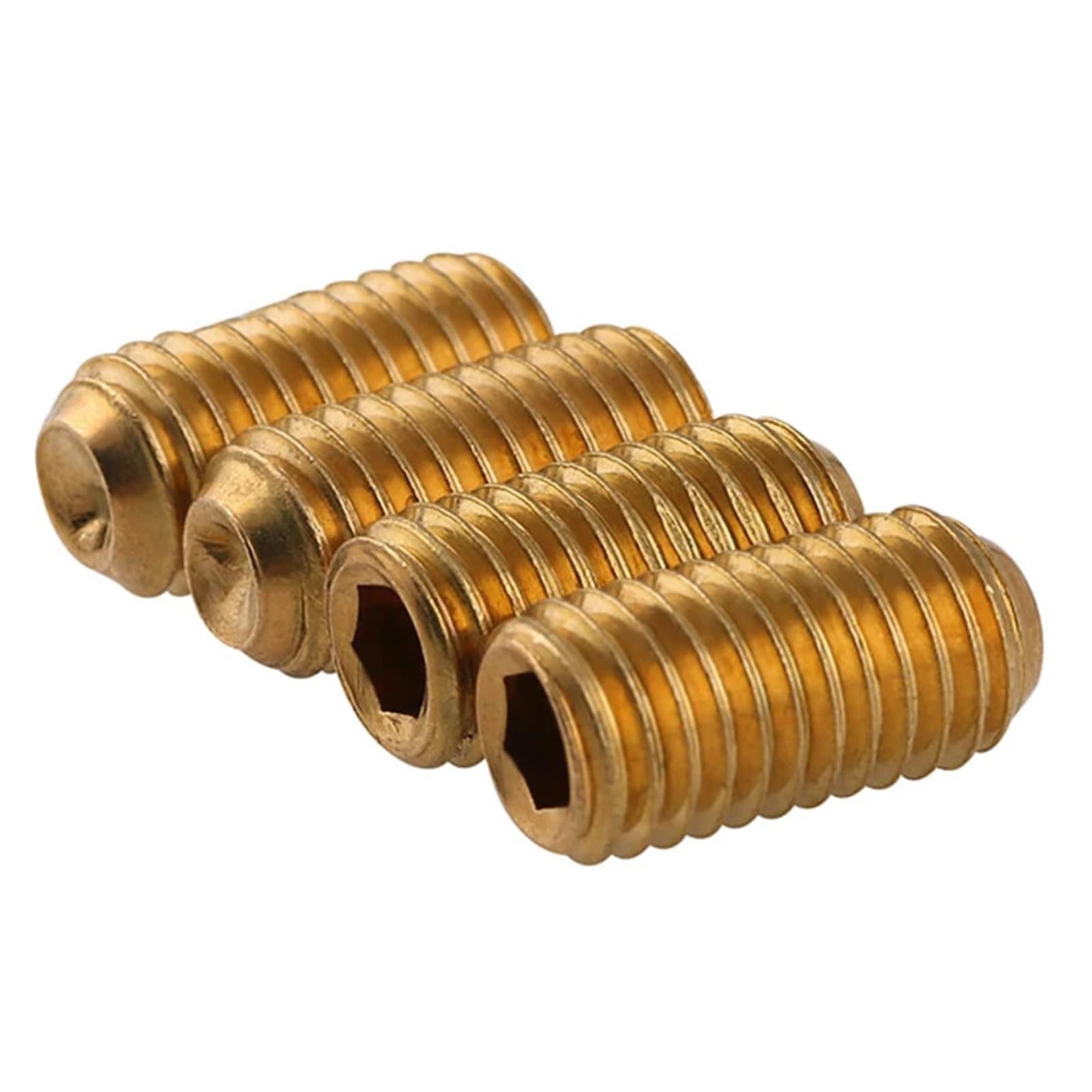 M3 X 0,5 (3 mm) Śruba dociskowa z litego mosiądzu Śruba ustalająca z gniazdem sześciokątnym Śruby DIN 916(M3X12mm-100pcs)