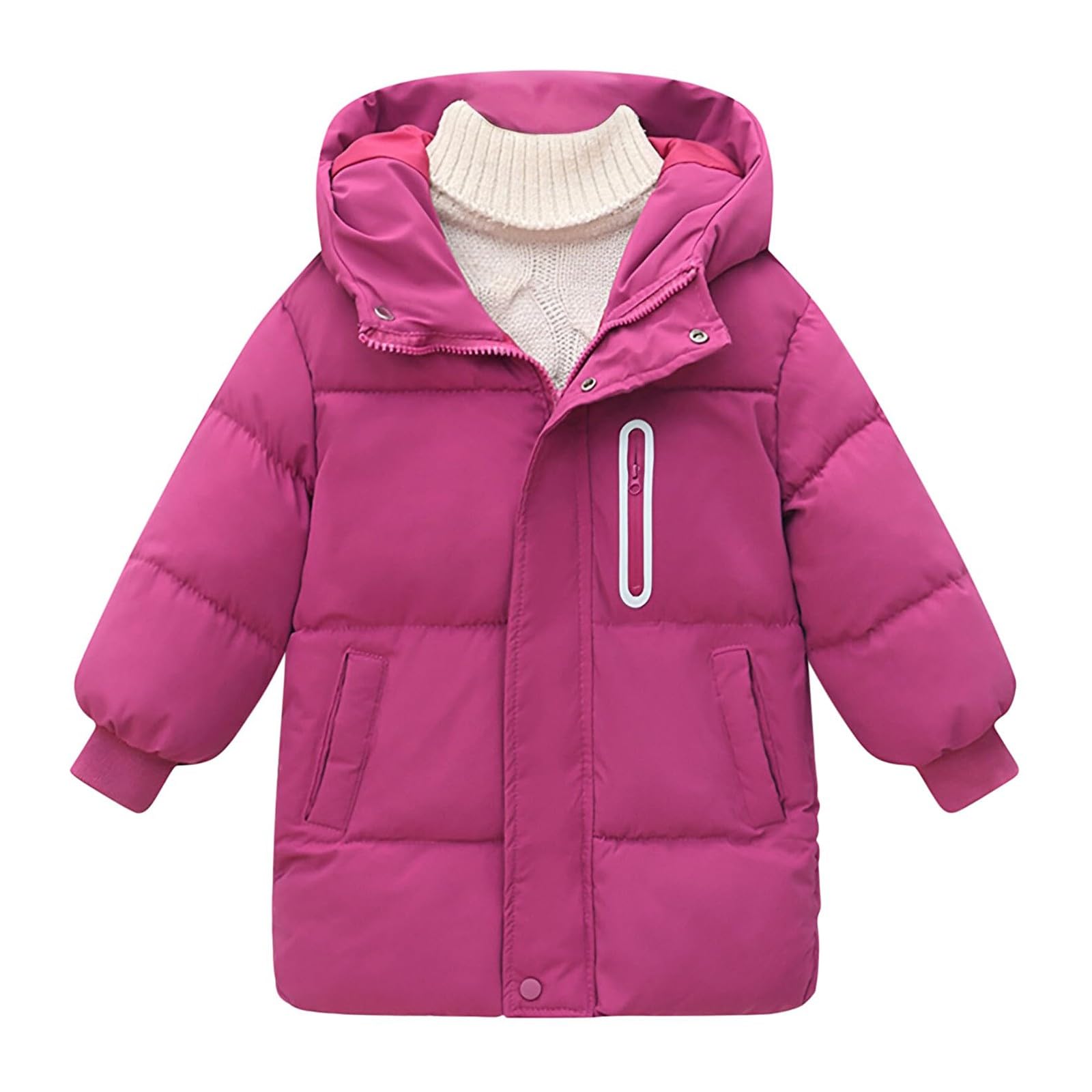 Abrigos acolchados de invierno para niñas y niños, chaqueta cálida con capucha, chaqueta acolchada gruesa, abrigo de moda casual