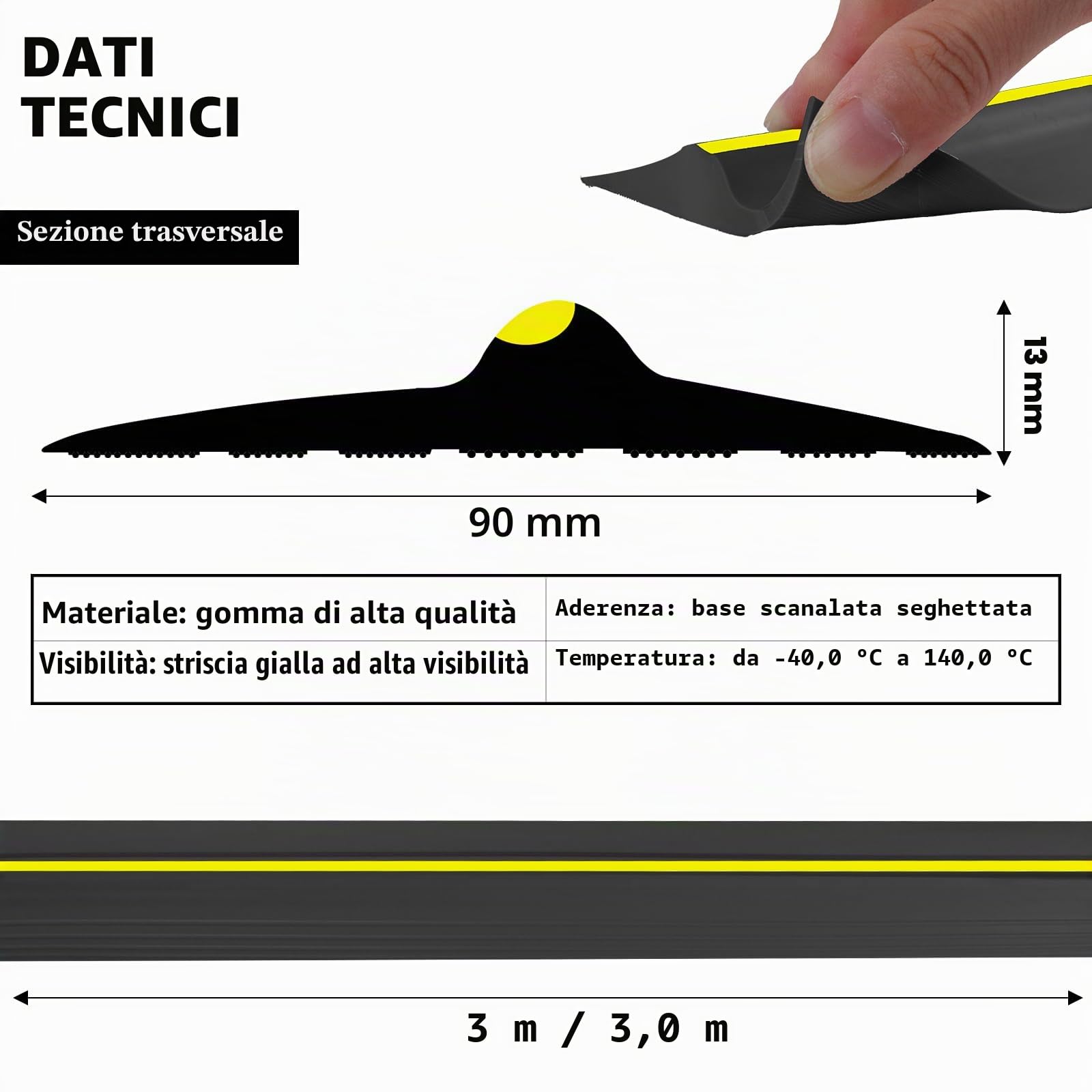 Guarnizione Soglia Porta Garage 3 Metri Door Floor Seal Strip Ideale per Mantenere il Garage Pulito e Asciutto, Blocca Sporco, Foglie e Agenti Atmosferici