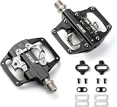 ANSJS 2 in 1 SPD-Fahrradpedale, CNC Aluminium rutschfest, Klickpedale Set für BMX MTB Trekking Mountainbike Rennrad, Achse...