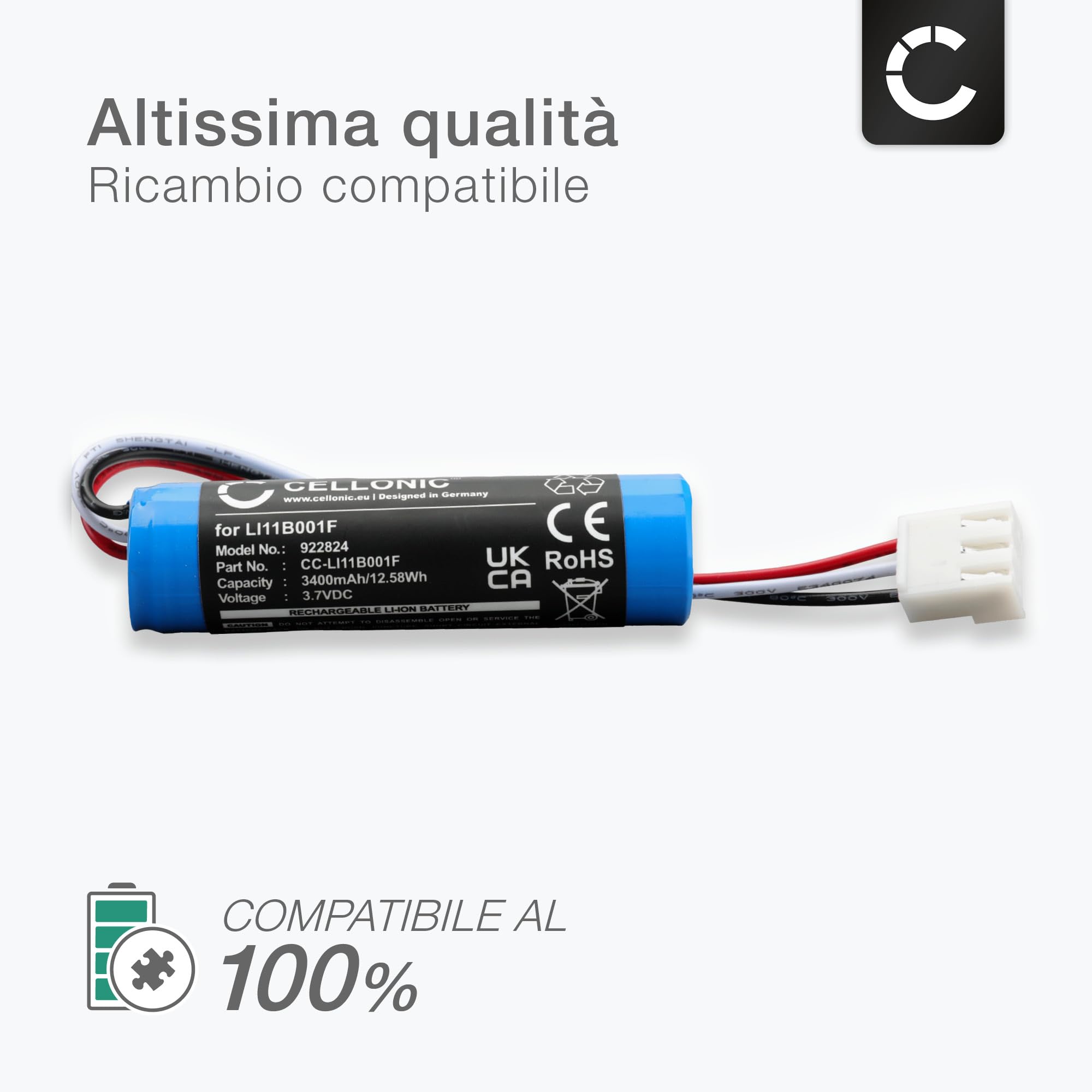 CELLONIC Batteria Di Ricambio Per Harman Kardon Onyx Studio 1 E 2 | 3400mAh 3.7V Li Ion | Sostituisce LI11B001F