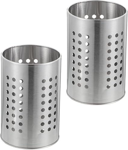 DOITOOL 2 soportes para utensilios de cocina de acero inoxidable para encimera y cucharas, soportes para palillos, cuchara y tenedor para