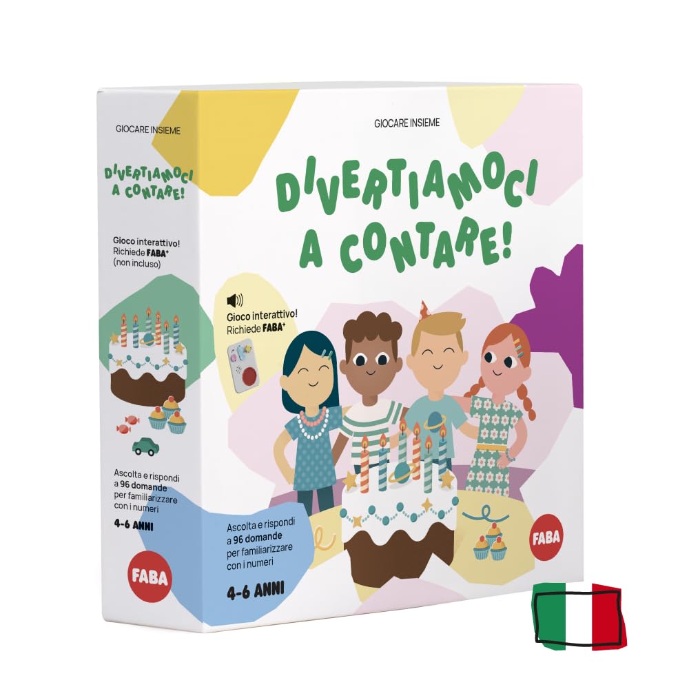 FABA Gioco - Divertiamoci a contare! - da Usare, Bambini e Bambine 4-6 Anni, Gioco educativo Versione Italiana