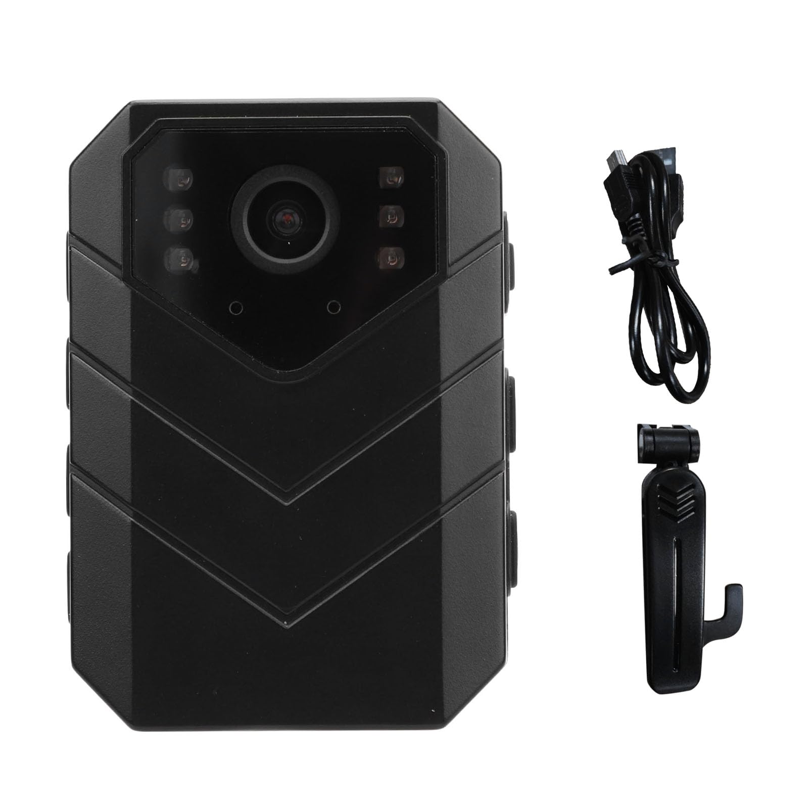 VBESTLIFE Telecamera per il Corpo della Polizia HD 1296P, Fotocamera Indossata Dal Corpo Impermeabile, Fotocamera Portatile Indossabile con Registrazione Audio Video, Visione Notturna, per