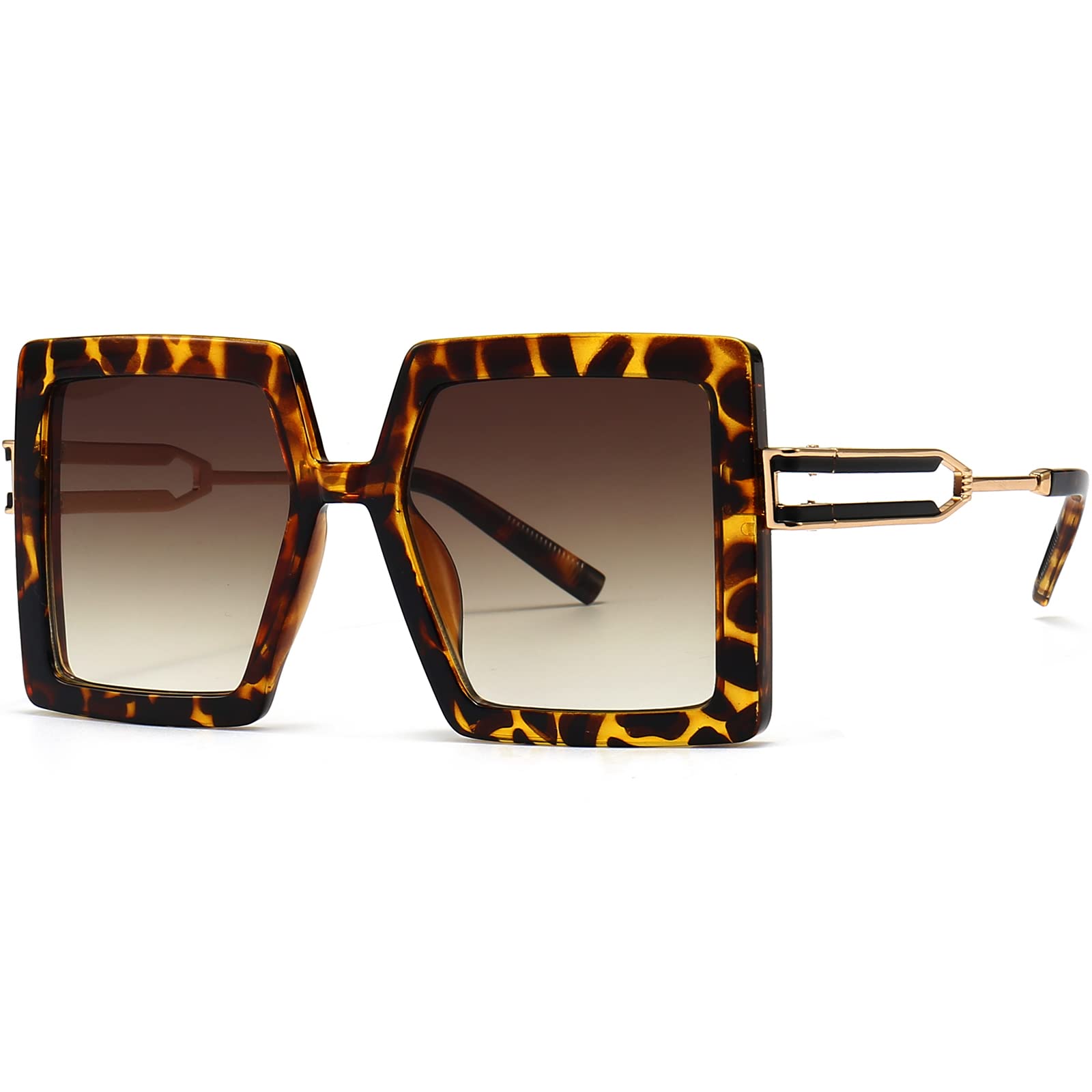 Oversized Sunglasses for Women Square Fashion Big Large Frame Sun Glasses UV400 Protection-image-45