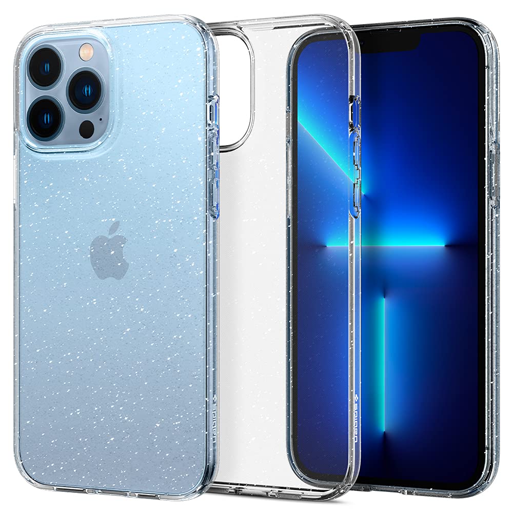 Spigen Liquid Crystal Glitter designed for iPhone 13 Pro MAX case cover - Crystal Quartz