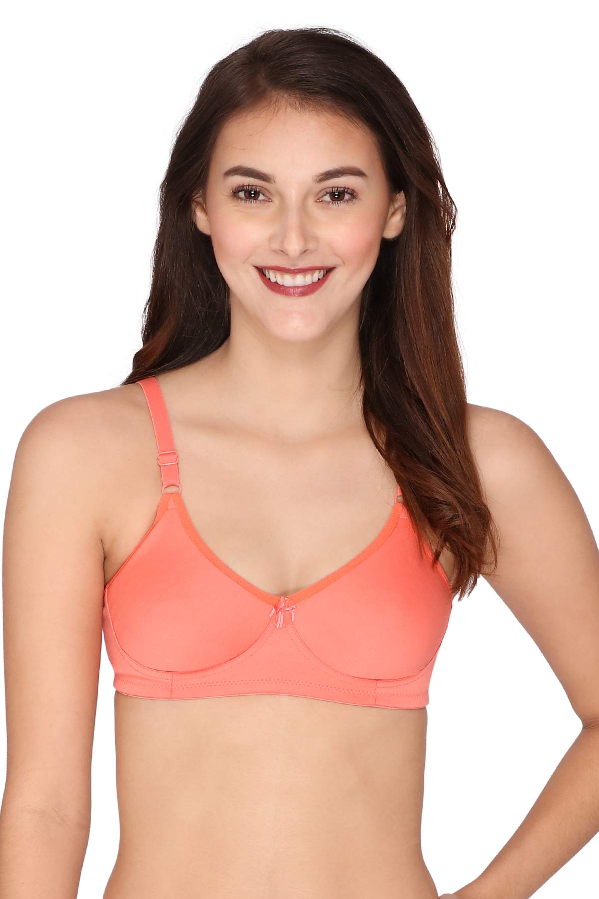 VSTARJanice Women's Cotton Non-Padded Wire Free Regular Bra | Moulded T-Shirt Bra