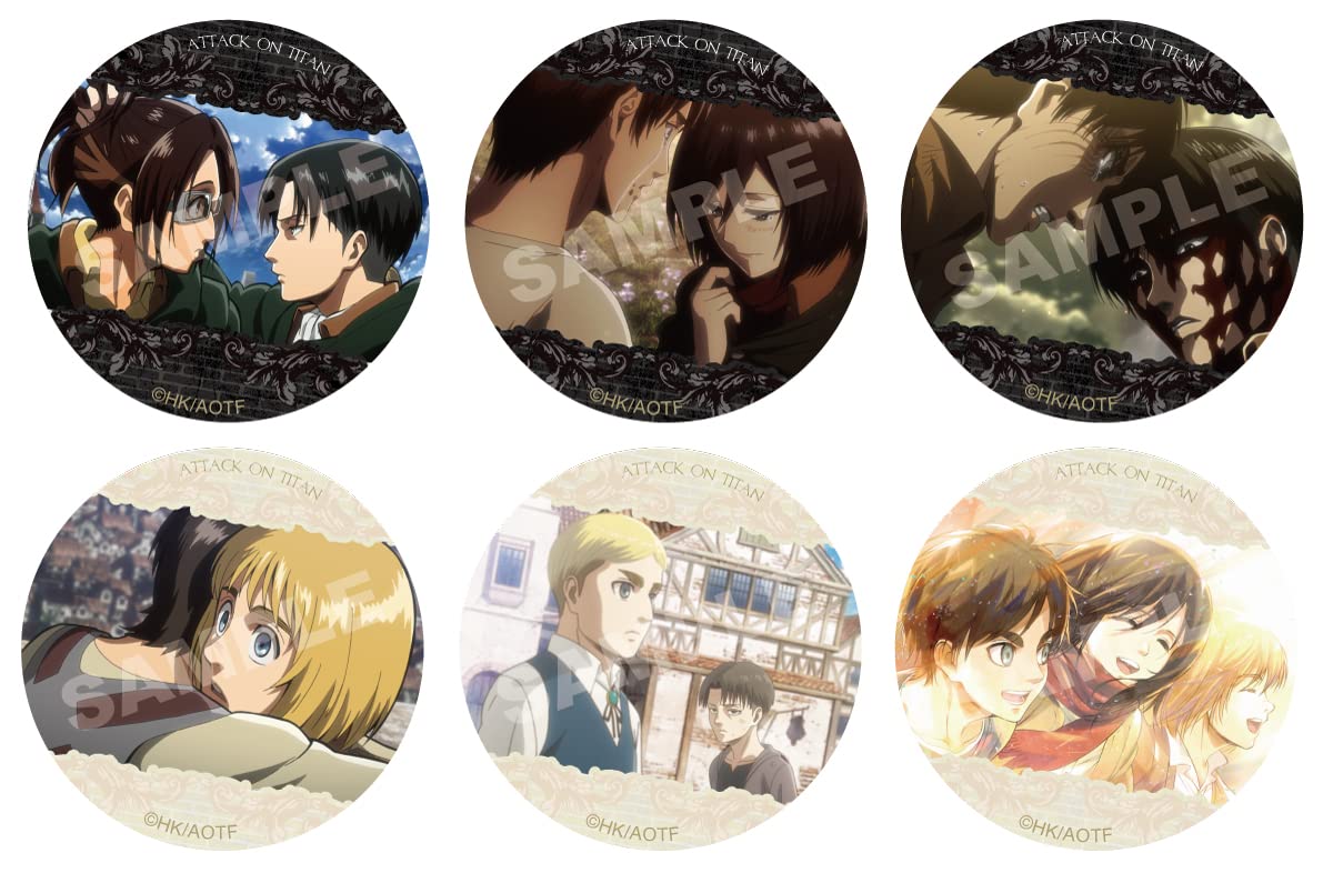 Amazon.co.jp: 進撃の巨人 キラキラ缶バッジ76mm CONNECTION 6個入り