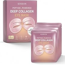 Collagen Eye Mask, 2026 New 7 PCS Peptide-Powered Deep Collagen Eye Mask, Under Eye Patches 360 Fit, Eye Mask with Collagen Peptide, Eye Patches for Puffy Eyes and Dark Circles