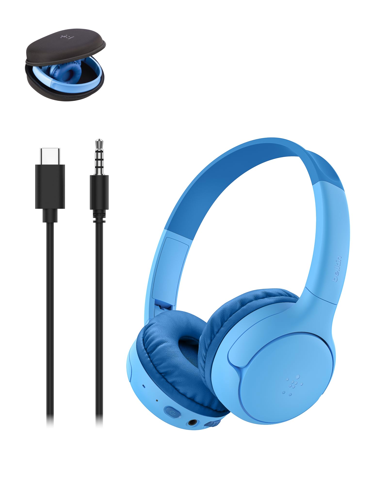 Belkin SoundForm Mini 2 Wireless Kids Bluetooth Headphones - On-Ear Earphones w/ 55H Battery Life, 85dB Safe Volume Limit, Built-in Microphone - Toddler Headphones for iPad, Tablet, School, Travel-image-46