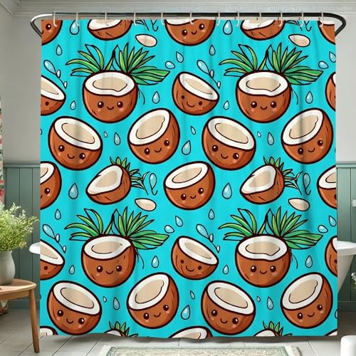 Rideau de douche en polyester imperméable avec tapis de bain - 5