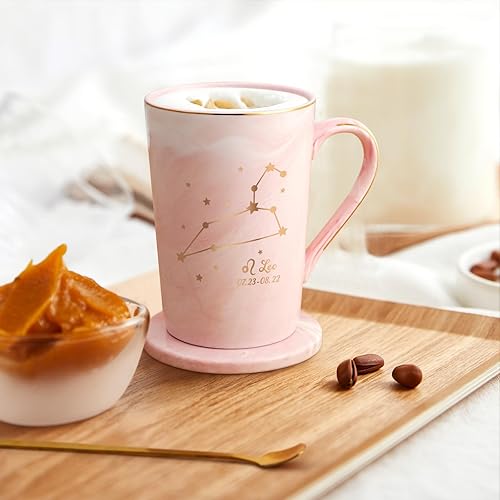 Miniatura 4 de YHRJWN Regalos de Aries para mujeres, regalos de constelación Aries, tazas de café con signo del zodiaco Aries para 12 amantes de las constelaciones