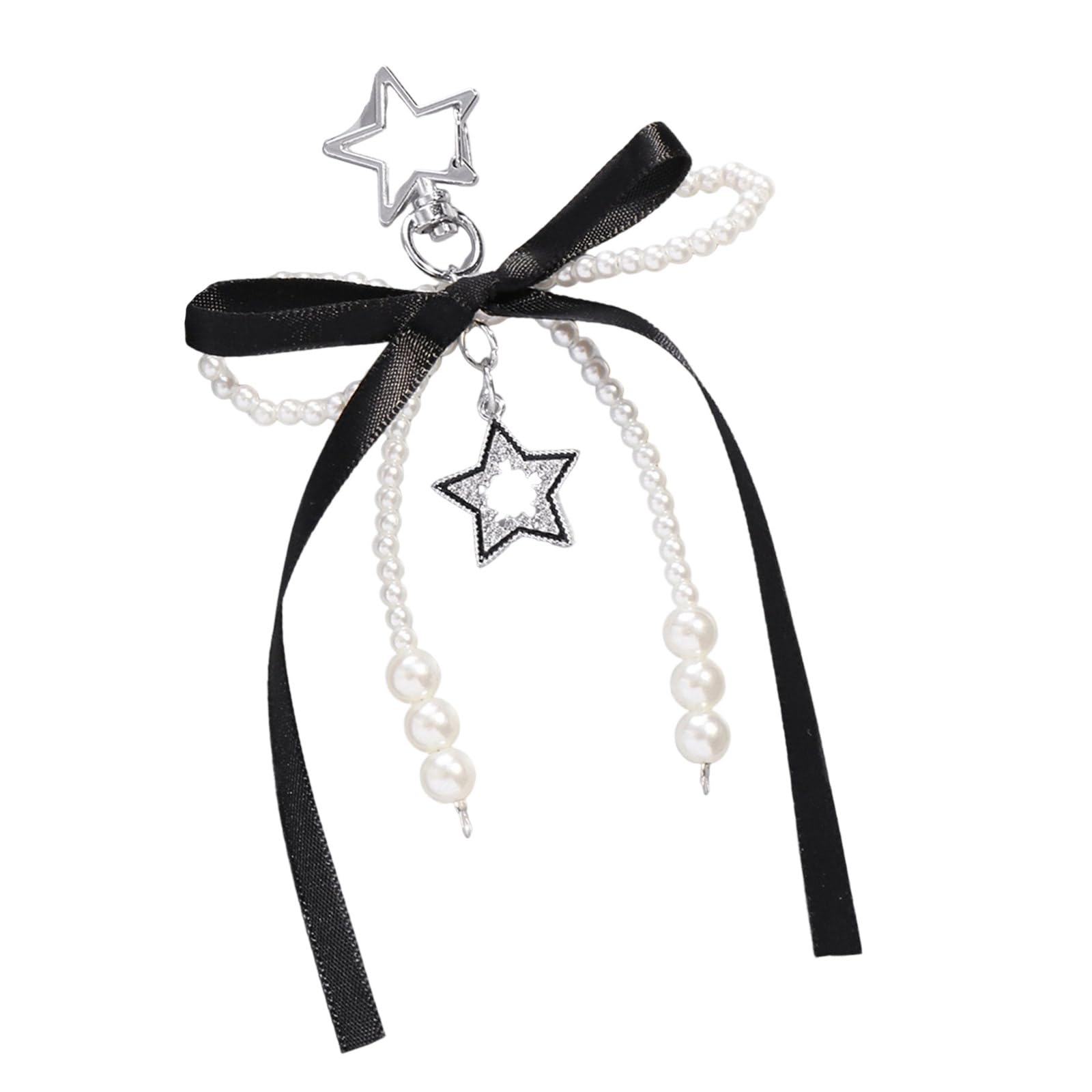CAZSTYK Creative Bag Charm Aesthetic Keychain Charm Fashion Handbag Pendant Ornaments Bows Keyrings Star Keyholders Star Keychain